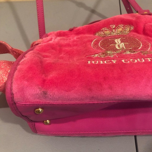 Juicy Couture Pink Velour Daydreamer Y2K Bag - Picture 16 of 16